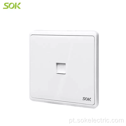 RJ45 LAN Socket Outlet Tomada de parede elétrica branca